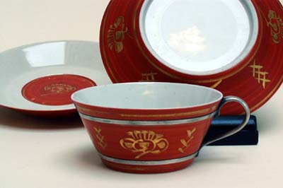 4 Teacups and saucers