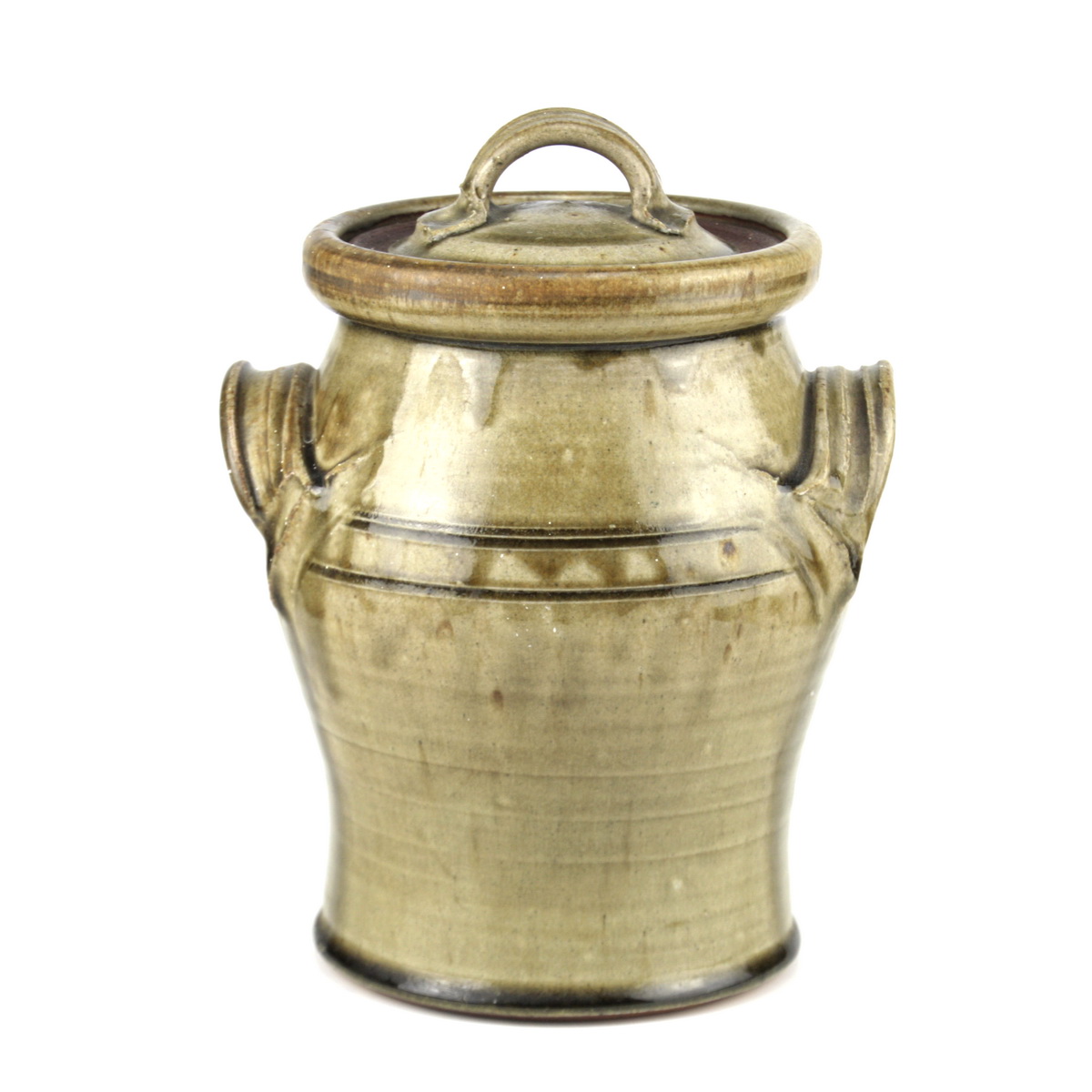 Stoneware large lidded jar SOLD