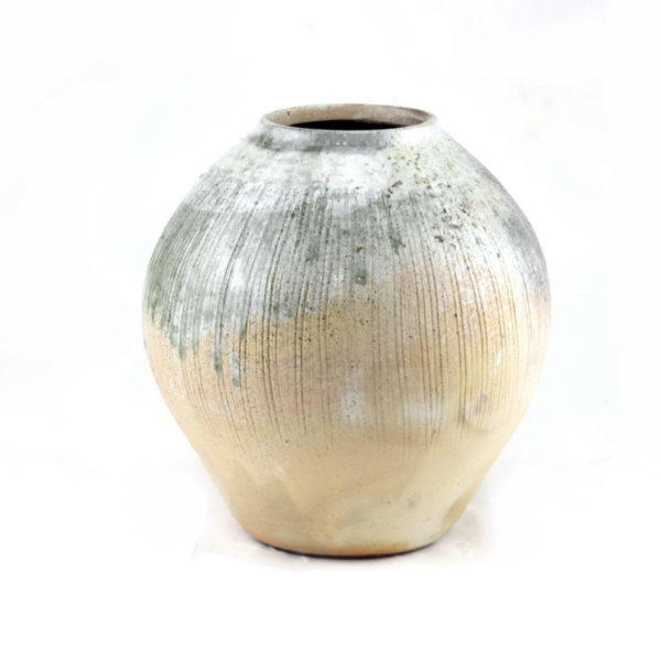 Bulbous stoneware pot